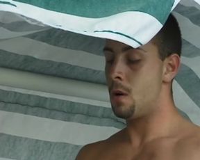 Big bitch fucked outside in a threesome