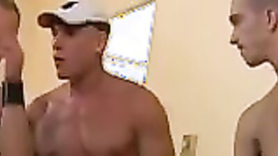 Wild bareback gangbang with pies and cream in hot lesbian action