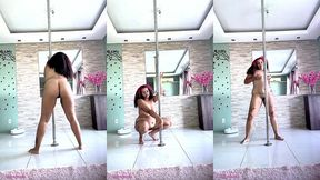 pole dancing farting nonstop sexy curves chubby girl practice session