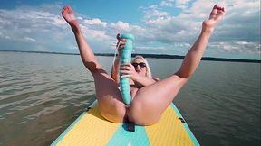 Paddleboard Fun With Dildo Paddle &amp_ Pee