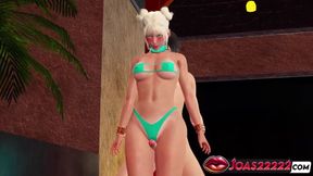 Swimsuit Pool Party Animation Featuring Thighjob and Intense Doggystyle Action