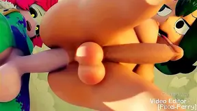 Hot My Hero Academia Futa Scene – Mina Ashido Fucks Tsuyu For ASTEAM XXX Action