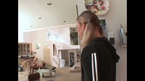 Monster black cock in the ass of two teeny blondes