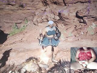 Short version Sissy Whore Cums from Sex-toy Whilst Playing DRAGON'S DOGMA two