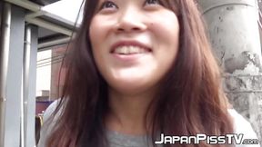 Shy girl pees outdoors; friend films discreetly