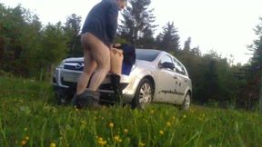 He Bends Me on the Hood of the Car and Fucks Me Like a Cow While I Moan.