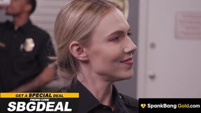 SPANKBANG GOLD - Busty Blonde Cop Smashed By Enitre Precinct