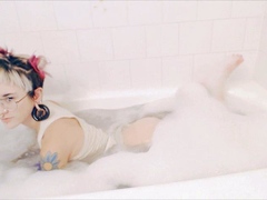 Amateur blondie solo anal masturbation