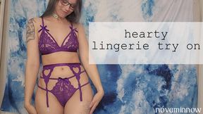 hearty lingerie try on
