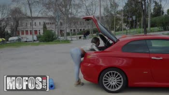 Briana Banderas Fucks Marco Outside, Big Tits and Ass on Display