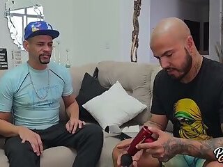 Rogrio came to bring the massager and ended up massaging my ass with his big dick.