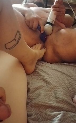 Enjoying My Toes Tickling Him, His Cock and His Cunt