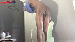 asspussy cowboy angle 5of7 - my hole is destroyed balls deep on this huge dildo - ass monkey