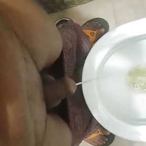 My sexy husband pissing romantically