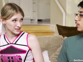 Teen cheerleader Melody Marks can not make no doubt of the knobs made a wager on her virginity.Screw 'em and this babe asks her shy ally if this guy wanna be her 1st