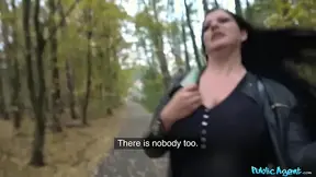 Busty MATURE BABE gets drilled in a forest by her public agent