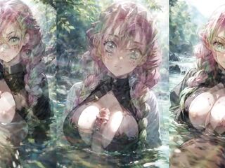 Hashira Demon Slayer Jerk Off Game With Mitsuri and Shinobu - AI Made