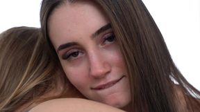 the brunette owner of the beauty salon puts down the tweezers and has sex with my blonde stepdaughter on the treatment table.