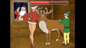 Unfaithful Mrs  Claus - Time to sneak around Santa to sick on tits and fuck her pussy
