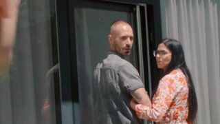 Big boobs realtor gal is going to get fucked on a couch