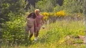 Brunette Babe Outdoor Pussy Eating and Hardcore Fucking