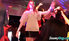 Clothed teens jerk cock at real party