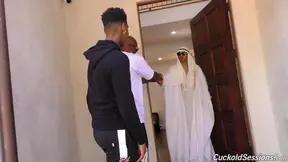 Stunning Audrey Royal Gets Fucked Hard by Two Muscular Black Men