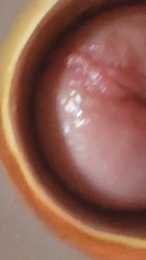 Boy Close up Tight Uncircumcised Glans Excited