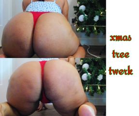 Twerking by the Christmas tree