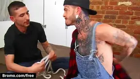 Bound Pleased: Dick Daemon Deepthroats Flying Teats Massive Rod in Hardcore BDSM –