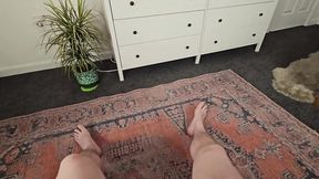 Helpless guy gets assistance from busty neighbor