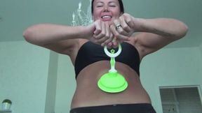 I suck my belly button with a small plunger a