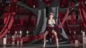 Genshin Impact Layla Hentai Sex And Dance Undress Wiggle Wiggle Missionary Doggy Style MMD 3D Red Clothes