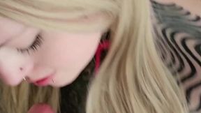 alt slut surprises me with the best head ever - slow blowjob pov