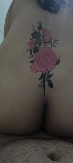 Indian Wife with Fake Tattoo Hot Mom