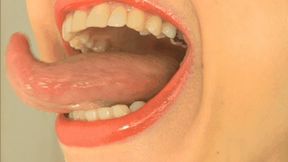 Trapped on the curly tongue of giantess