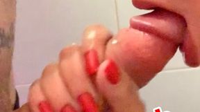 Blowjob at public batroom