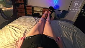 49-inch Long Legs POV: Pathetic Footboy Worships My Giant Size 16 Feet