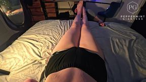 49-inch Long Legs POV: Pathetic Footboy Worships My Giant Size 16 Feet