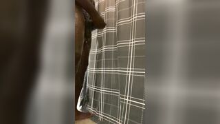 BIG BLACK COCK in the douche