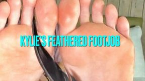 Kylie’s Feathered Footjob