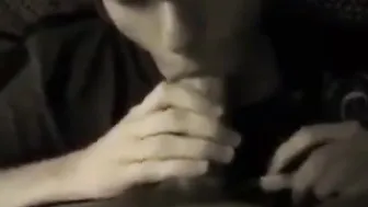 Twink gets his big cock sucked by skinny friend at sleepover