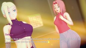 Sakura and Ino - Two Sultry MILFs in a Naughty Cartoon Fantasy