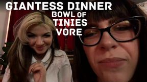Giantess Dinner Bowl of Tinies Vore - WMV - featuring Fae D'Cay and Jane Judge, with hungry giantesses eating tiny men, with mouth and teeth fetish in an endoscope close up with swallowing, belly rubbing, digesting, and lots of tasty vore dirty talk
