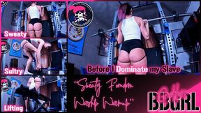 Sweaty Femdom Worship Warmup - Getting a quick pump before I sexually humiliate my slave