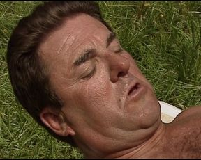 Two hot German sluts enjoying outdoors anal threesome