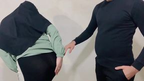 Persian girl bent over moans as she gets fucked in doggystyle and side fuck