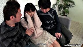 Tsuna Kimura fucked by boyfriend and buddy