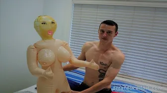 Horny 28yo Straight Aussie Jock Dain Pounds Fuck Doll Pussy
