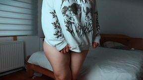 Elegant morning PAWG wife and her huge tits